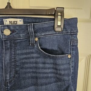 PAIGE Manhattan Louisa Indigo Blue Denim Bootcut Jeans Womens Size 30